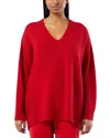 Marina Rinaldi Sport 2a Uscita Sierra V Neck Sweater In Red