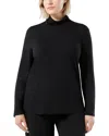 Marina Rinaldi Tirreno Turtleneck Jersey Top In Black