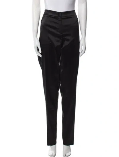 Pre-owned Marina Rinaldi Straight Leg Pants In Black