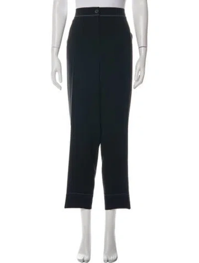 Pre-owned Marina Rinaldi Straight Leg Pants In Black