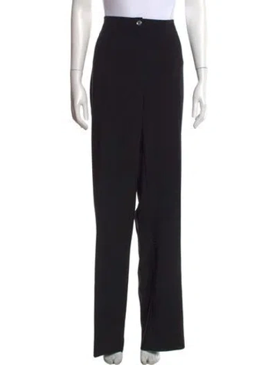 Pre-owned Marina Rinaldi Straight Leg Pants In Black