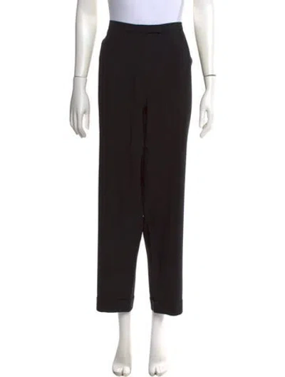Pre-owned Marina Rinaldi Straight Leg Pants In Black