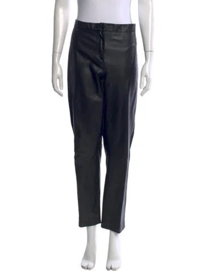 Pre-owned Marina Rinaldi Straight Leg Pants In Black