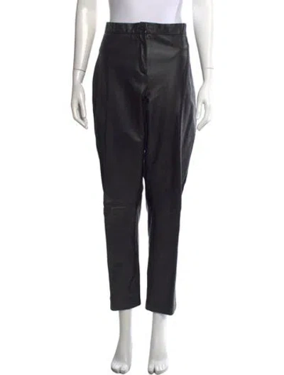 Pre-owned Marina Rinaldi Straight Leg Pants In Black