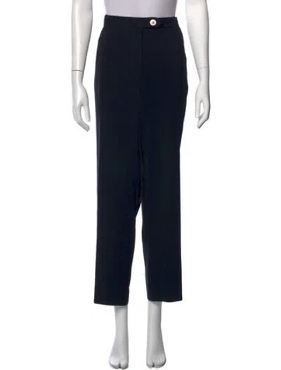 Pre-owned Marina Rinaldi Straight Leg Pants In Black