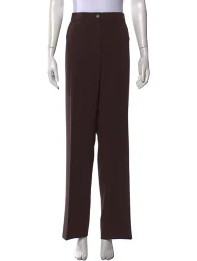 Pre-owned Marina Rinaldi Straight Leg Pants In Brown