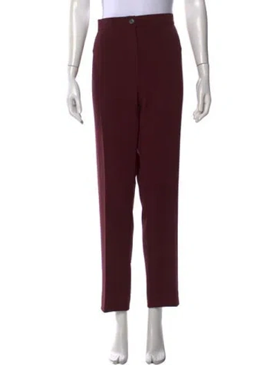 Pre-owned Marina Rinaldi Straight Leg Pants In Burgundy