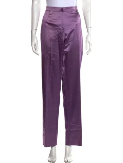 Pre-owned Marina Rinaldi Straight Leg Pants In Purple