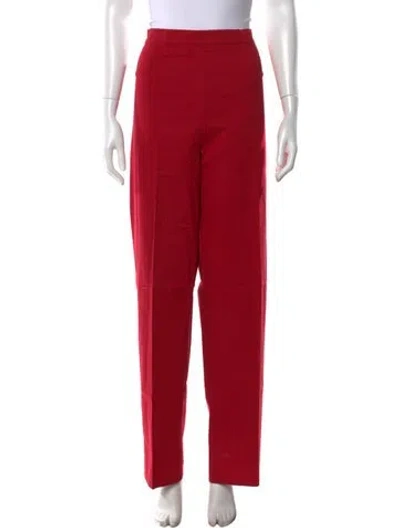 Pre-owned Marina Rinaldi Straight Leg Pants In Red