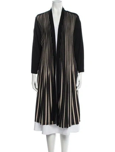 Pre-owned Marina Rinaldi Striped Evening Jacket In Black