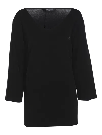 Pre-owned Marina Rinaldi Long-sleeve T-shirt In Black