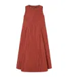 Marina Rinaldi Taffeta A-line Maxi Dress In Brown