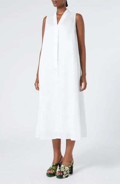 MARINA RINALDI MARINA RINALDI TEMA SLEEVELESS LINEN DRESS