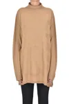 Marina Rinaldi Textured Knit Pullover In Brown