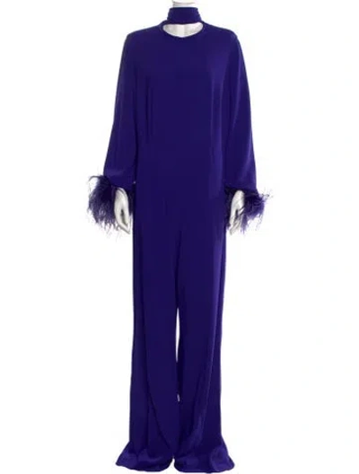 Pre-owned Marina Rinaldi Tie Neck Jumpsuit In Blue