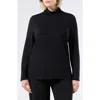 Marina Rinaldi Tirreno Turtleneck Jersey Top In Black