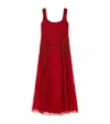 Marina Rinaldi Tulle Embellished Maxi Dress In Red
