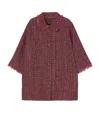 Marina Rinaldi Fringe Trim Jacket In Red