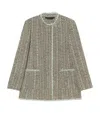 Marina Rinaldi Tweed Jacket In Gray