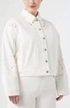 MARINA RINALDI MARINA RINALDI UMICO EMBROIDERED CROP DENIM JACKET