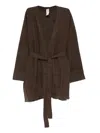 Marina Rinaldi Unito Belted Cardigan In Brown