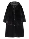 Marina Rinaldi Urbania Hooded Pocket Coat In Black