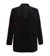 MARINA RINALDI VELVET DOUBLE-BREASTED BLAZER