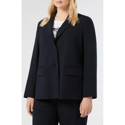 Marina Rinaldi Vento Side Slit Jacket In Blue