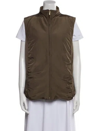 Pre-owned Marina Rinaldi Vest In Brown