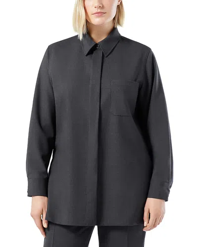 Marina Rinaldi Vezzano Wool Tunic Shirt In Gray