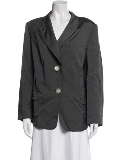 Pre-owned Marina Rinaldi Virgin Wool Blazer In Grey
