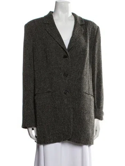 Pre-owned Marina Rinaldi Virgin Wool Blazer In Neutral