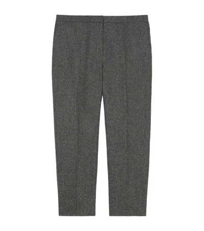 Marina Rinaldi Virgin Wool-blend Chimera Tailored Trousers In Gray