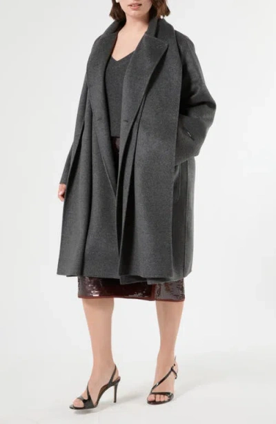 Marina Rinaldi Virgin Wool Coat In Gray