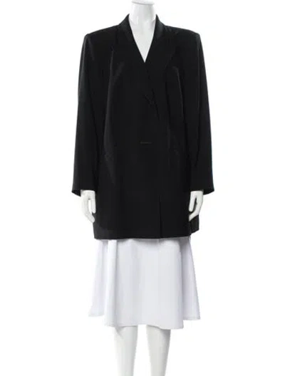Pre-owned Marina Rinaldi Virgin Wool Evening Jacket In Black