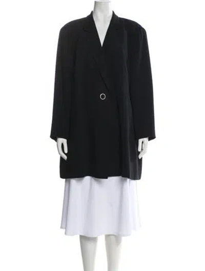 Pre-owned Marina Rinaldi Virgin Wool Jacket In Black