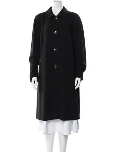 Pre-owned Marina Rinaldi Virgin Wool Jacket In Black