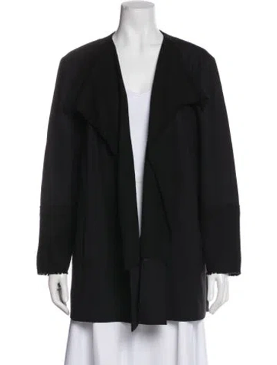Pre-owned Marina Rinaldi Virgin Wool Jacket In Black