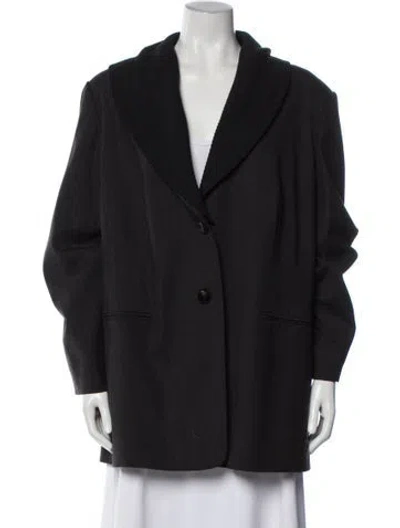 Pre-owned Marina Rinaldi Virgin Wool Jacket In Gray