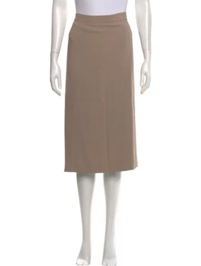 Pre-owned Marina Rinaldi Virgin Wool Knee-length Skirt In Neutral