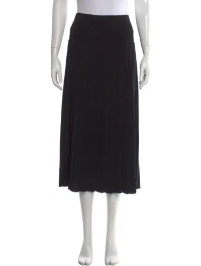 Pre-owned Marina Rinaldi Virgin Wool Midi Length Skirt In Blue