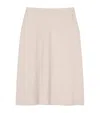 Marina Rinaldi Virgin Wool Pinza Midi Skirt In Pink