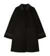 Marina Rinaldi Virgin Wool Sparkling-detail Coat In Black