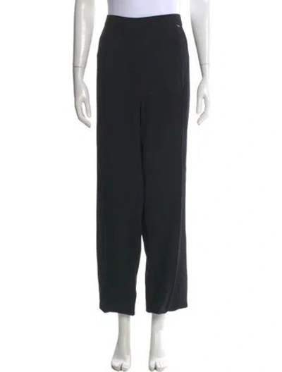 Pre-owned Marina Rinaldi Virgin Wool Straight Leg Pants In Gray