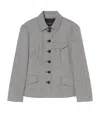 Marina Rinaldi Teglia Houndstooth Virgin Wool Twill Jacket