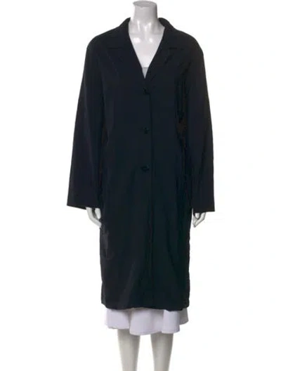 Pre-owned Marina Rinaldi Virgin Wool V-neck Tunic In Black