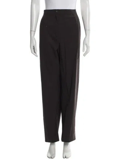Pre-owned Marina Rinaldi Virgin Wool Wide Leg Pants In Gray