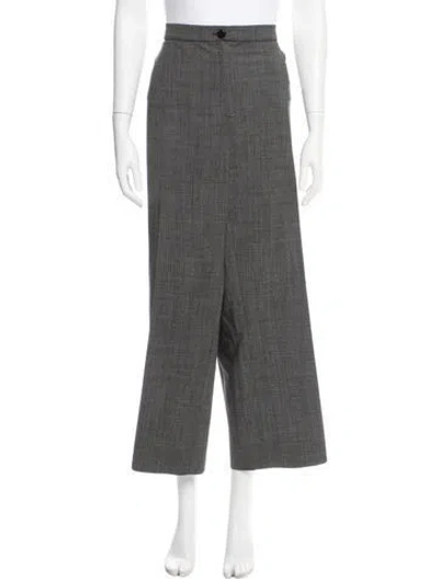 Pre-owned Marina Rinaldi Virgin Wool Wide Leg Pants In Grey