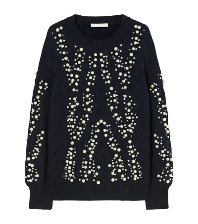 Marina Rinaldi Virgin Wool-blend Sweater In Black