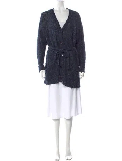 Pre-owned Marina Rinaldi V-neck Sweater In Blue